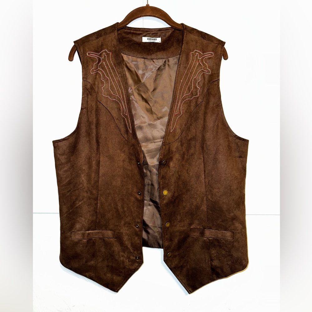 Stylish Brown Suede Vest! Men or women